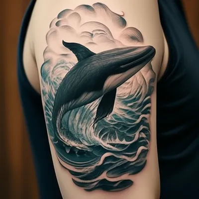 Обновление тату дельфин - фото в салоне Tattoo Times