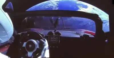 Tesla в космосе» — создано в Шедевруме