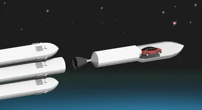Tesla в космосе, манекен в скафандре и другие впечатляющие кадры  исторического запуска ракеты Falcon Heavy (видео) | УНИАН