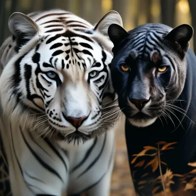 Белый тигр и пантера» — создано в Шедевруме