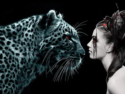 Тигр Черная пантера Кугар Леопард, тигр, млекопитающее, лицо, животные png  | PNGWing