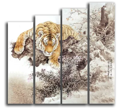 Скачать 1280x1280 тигр, дерево, хищник обои, картинки ipad, ipad 2, ipad  mini for parallax