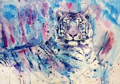 Черно-белый тигр с голубыми глазами, холст, картины, постеры с дикими  животными, принты, настенные художественные картинки для декора гостиной,  Куадрос – лучшие товары в онлайн-магазине Джум Гик