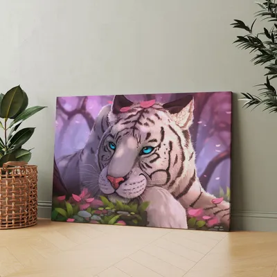 Белый тигр с голубыми глазами - 69 фото