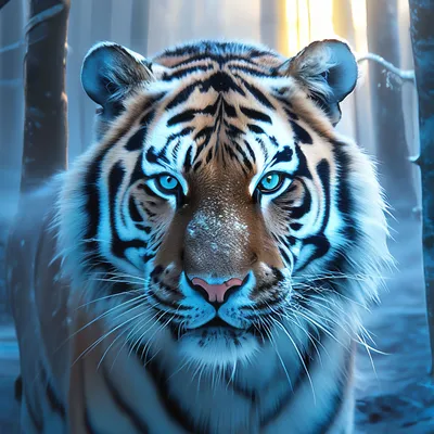 Гиперреализм, лесной амурский тигр, с…» — создано в Шедевруме