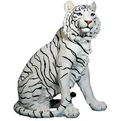 Белый тигр сидит за столом в …» — создано в Шедевруме