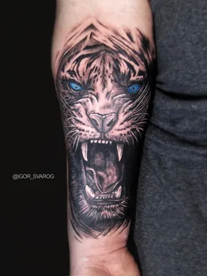Красивые татуировки с изображением тигра - 55 фото