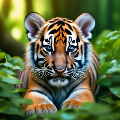 Тигр ︎ очень красивый тигр, тигренок…» — создано в Шедевруме