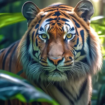 Картина Тигр в джунглях из янтаря купить в Украине по привлекательной цене  — Amber Stone