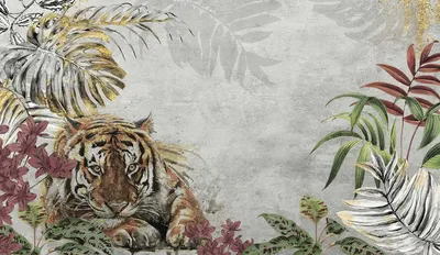 Игровой набор: Белый тигр в джунглях
