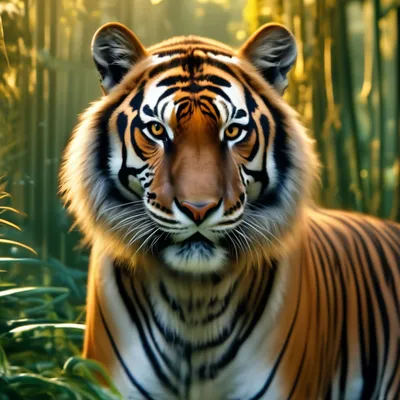 Интерьерная картина на холсте \"Тигр в джунглях\", размер 30x40 см - купить  по низкой цене в интернет-магазине OZON (533899990)
