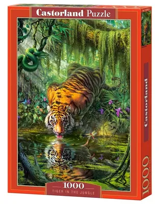 Купить картина по номерам 15х20 Тигр в джунглях, цены на Мегамаркет |  Артикул: 100044844690