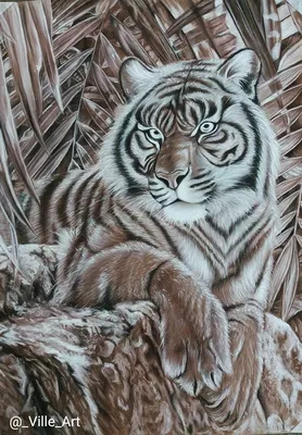 Картина по номерам \"Тигр в джунглях\"