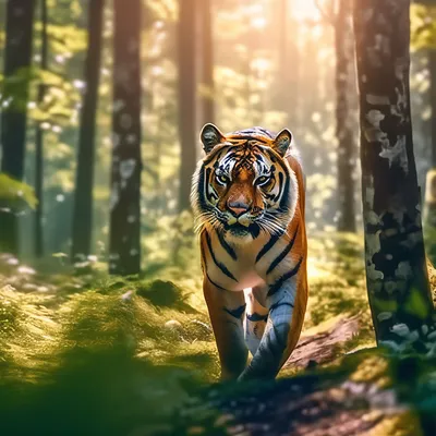 Тигр в лесу » Белые тигры » Кошачья галерея » Magnus Felidae (Великие  Кошачьи) - красота и превосходство!