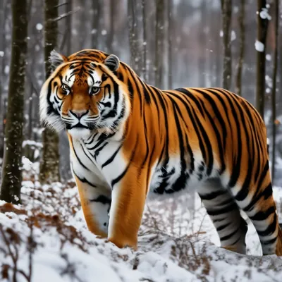 Сибирский тигр в лесу стоковое изображение. изображение насчитывающей  гулять - 161395913