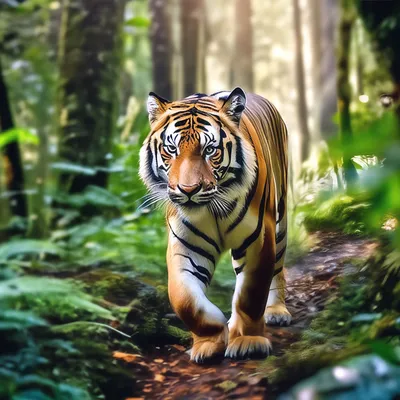Сибирский тигр в лесу стоковое изображение. изображение насчитывающей злят  - 187097373