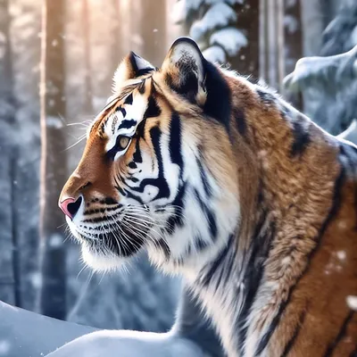 Белый Тигр Профиль — стоковые фотографии и другие картинки Без людей - Без  людей, Бенгальский тигр, Большой - iStock