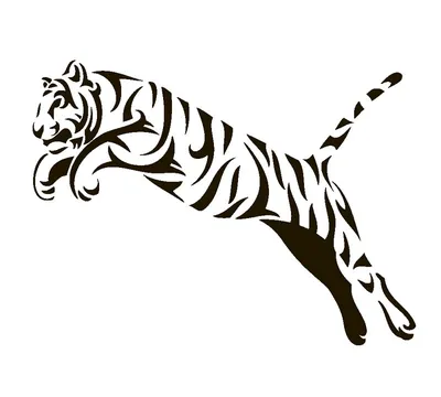 Наклейка «Тигр в прыжке»