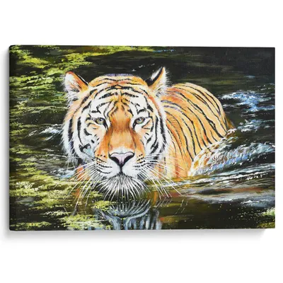 Картина по номерам \"Тигр в воде\"