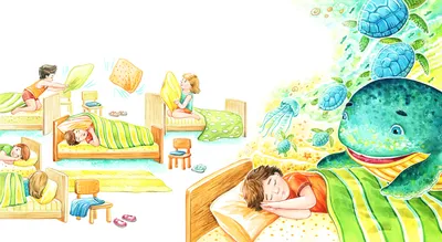 Спать детей. Тихий час в остальной части спальни детей одеяла детского сада  мальчиков и девочек, ослабляя вектор качества постельн Иллюстрация вектора  - иллюстрации насчитывающей цветасто, немного: 171317926