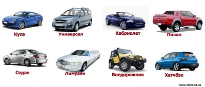 различные типы кузовов легковых автомобилей Иллюстрация вектора -  иллюстрации насчитывающей равновелико, различно: 268961530