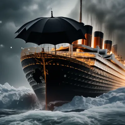 Титаник, на носу корабля большой …» — создано в Шедевруме
