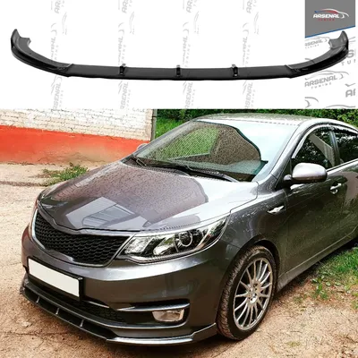Front bumper splitter for KIA RIO 3-2015-2017, ABS plastic, tuning,  styling, lip bumper, front skirt - AliExpress