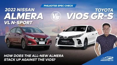 2022 Nissan Almera VL N-Sport vs Toyota Vios GR-S | Philkotse Spec Check -  YouTube