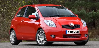 2008 Toyota Yaris in Gray - Front angle view Stock Photo - Alamy