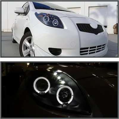 Angel Eyes LED Projector Headlights For Toyota Yaris 2007-2012 Vios Sedan  08-13 | eBay