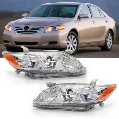 Amazon.com: Rongxu Auto Toyota Camry 07 08 09 Headlights Assembly  Compatible with 2007 2008 2009 Camry US Version Model Headlamps Replacement  Chrome Housing Amber Reflector, 2PCS : Automotive