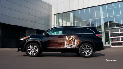 Тюнинг от TuningMyCar. Пороги труба D42 с листом для Toyota Highlander 2014-