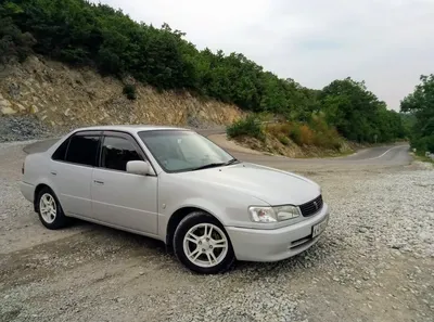 Toyota Corolla (100) 1.5 бензиновый 1992 | тёмно-серо-синяя на DRIVE2