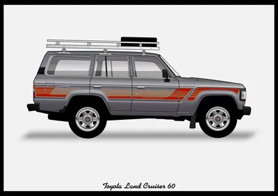 Toyota Land Cruiser 60 series\" Art Board Print for Sale by EuphoricRice |  Redbubble