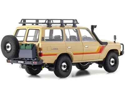 Diecast Toyota Land Cruiser 60 RHD (Right Hand Drive) Beige with Stripes  and Roof Rack with Accessories 1/18 Diecast Model Car by Kyosho -  Walmart.com