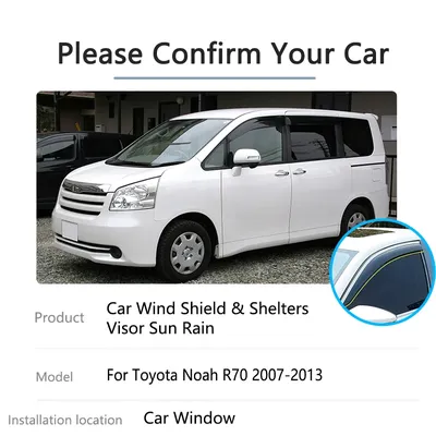 For Toyota Noah R70 Voxy MK2 2007 2008 2009 2010 2011 2012 2013 Sun Rain  Window Visor Deflectors Guards Shield Shade Trim Cover - AliExpress