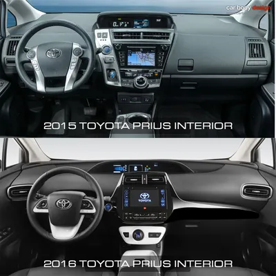 2016 vs 2015 Toyota Prius - Interior Design Comparison - Car Body Design