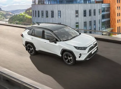 Тойота РАВ 4 цвета кузова - фото нового Toyota RAV4 белого, черного,  красного, синего, серого, коричневого и серебристого оттенков