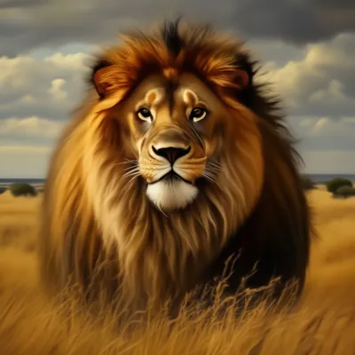 Большой лев стоит на песке с широко открытой пастью — Аватары и картинки |  Акварельный лев, Страшные животные, Фотографии животных