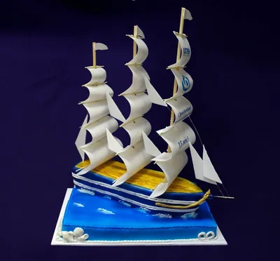 Торт корабль | Торт в морском стиле, Морские торты, Торт для ребёнка