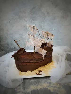 Онлайн-Урок торт корабль Черная Жемчужина | Корабль, Торт, 1 год