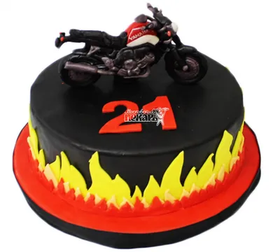 Фон с изображением торта мотоцикла
