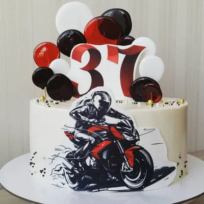 Фотк торта мотоцикла на фоне