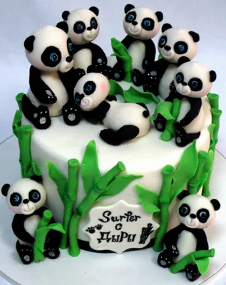 Торт панда для мальчика - 79 фото