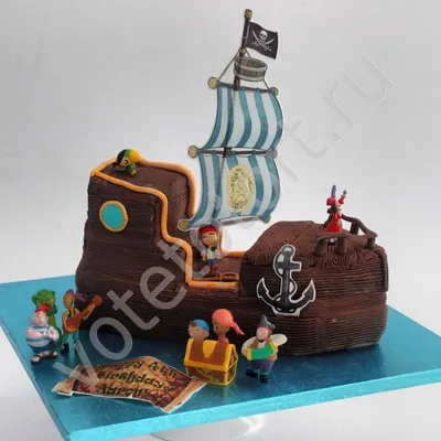 Торт пиратский корабль, филигранно, …» — создано в Шедевруме