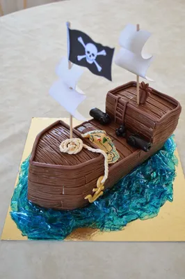 Торт Пиратский Корабль | Эксклюзивные торты купить в кондитерской «Торты на  заказ от Марии»