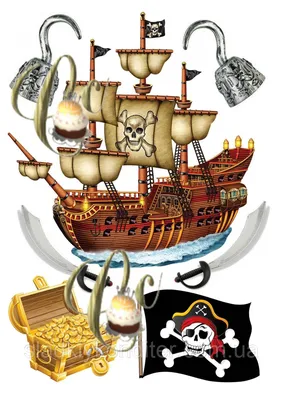 Торт Пиратский корабль на заказ по цене от 1050 руб./кг в кондитерской  Wonders в Москве