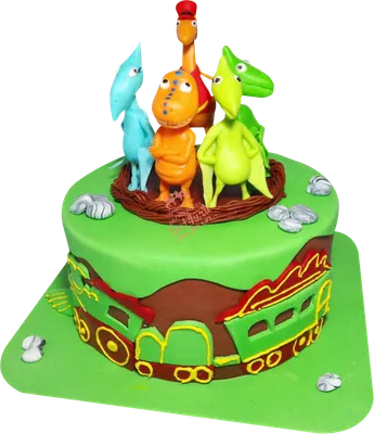 PrinTort Сахарная картинка на торт Поезд Динозавров с днем рождения
