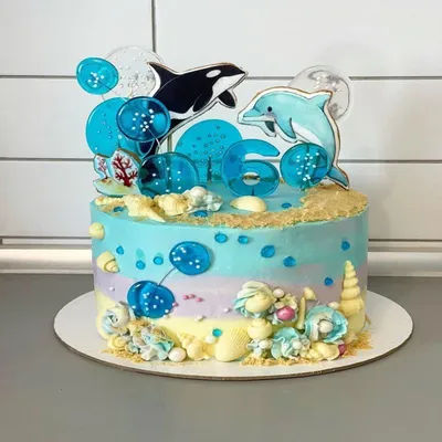 Торт с дельфинами фото 