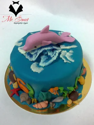 Торт добрые дельфины · купить с доставкой в Тортиков.ком